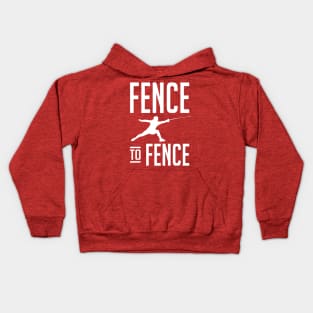 Fence to Fence (white) Kids Hoodie